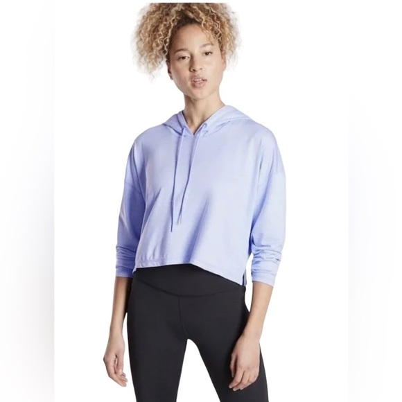 Athleta - Uptempo Elevate Hoodie Crop Sweatshirt Activewear Coverup Sz S - Picture 1 of 7